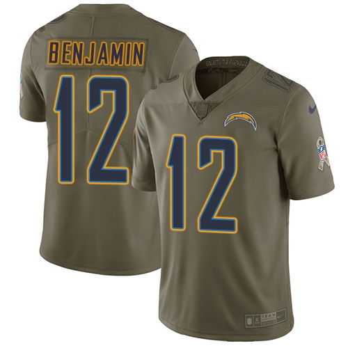 Nike Chargers #12 Travis Benjamin Olive Men's Stitched NFL Limited Salute To Service Jersey